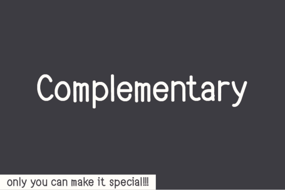 Complementary: A Natural Handwritten Font for Unique Branding