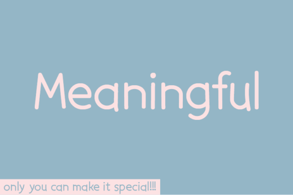 Meaningful: A Handwritten Font for Creative Web Design