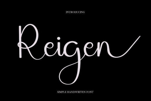 Reigen: A Handwritten Font for Professional Branding