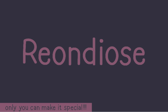 Reondiose: A Handwritten Font for Crafters and Creators