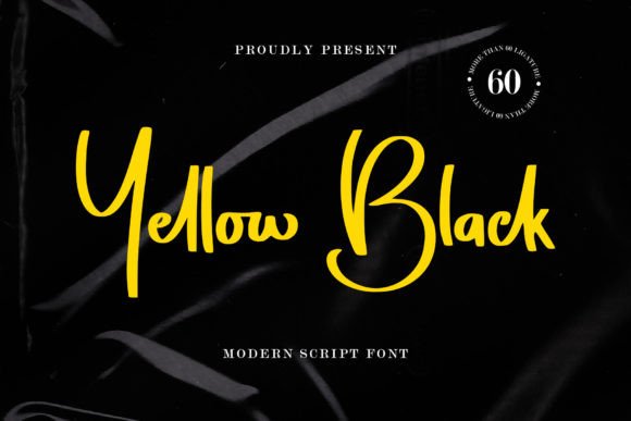 Transform Your Brand with Yellow Black: A Charming Script Font